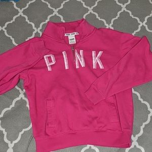Pink quarter zip